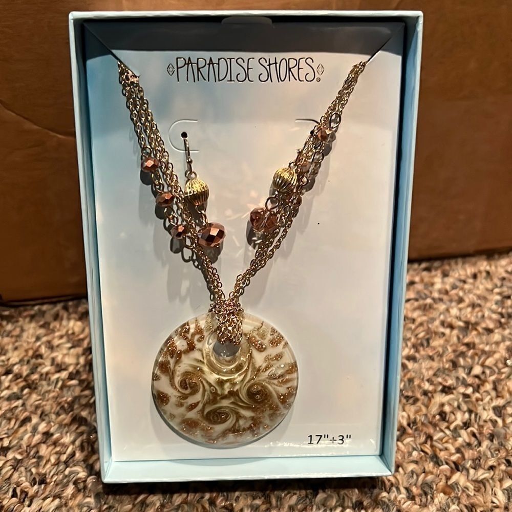 Bundle Sale 3 for $15 | Elegant Paradise Shores Necklace Earrings Set